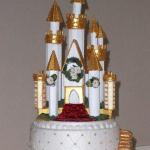 the is a castle topper decorated by the bride