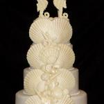Island Pleasure Special Order extra large scallop shells plus shell mix plus Seahorse couple topper 